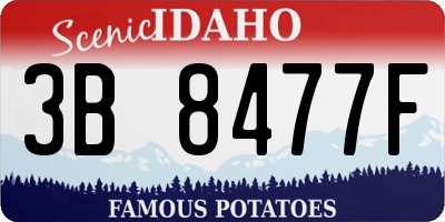 ID license plate 3B8477F