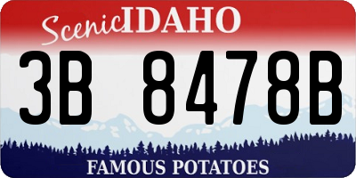 ID license plate 3B8478B