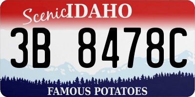 ID license plate 3B8478C