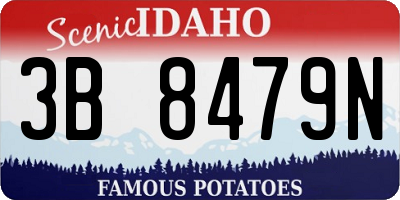 ID license plate 3B8479N