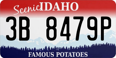ID license plate 3B8479P
