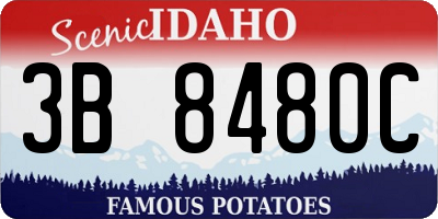 ID license plate 3B8480C