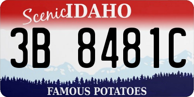 ID license plate 3B8481C