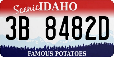 ID license plate 3B8482D
