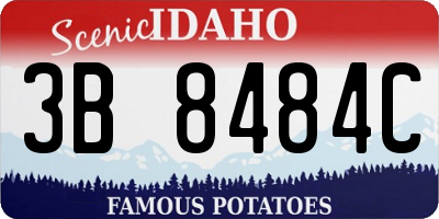 ID license plate 3B8484C