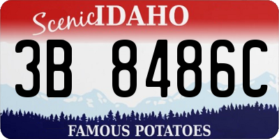 ID license plate 3B8486C