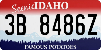 ID license plate 3B8486Z