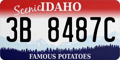ID license plate 3B8487C