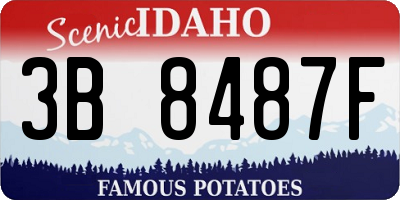 ID license plate 3B8487F