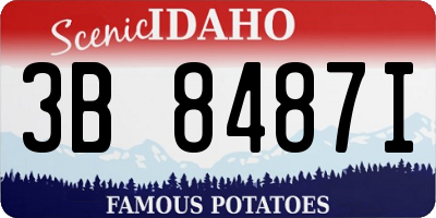 ID license plate 3B8487I