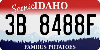 ID license plate 3B8488F