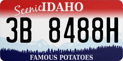 ID license plate 3B8488H