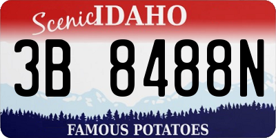 ID license plate 3B8488N