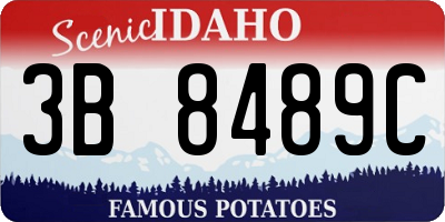 ID license plate 3B8489C