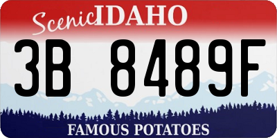 ID license plate 3B8489F
