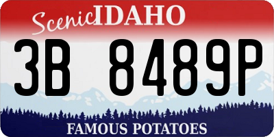 ID license plate 3B8489P
