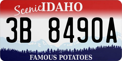 ID license plate 3B8490A