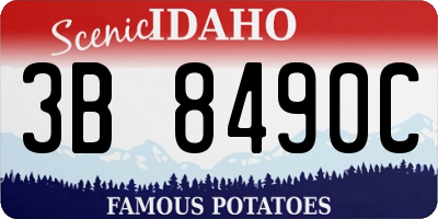 ID license plate 3B8490C
