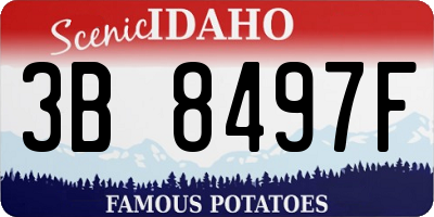 ID license plate 3B8497F