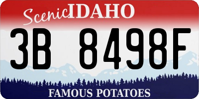 ID license plate 3B8498F
