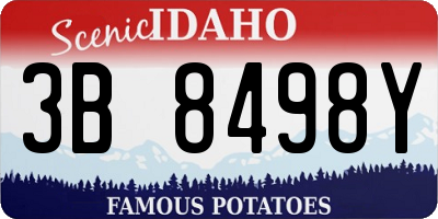 ID license plate 3B8498Y