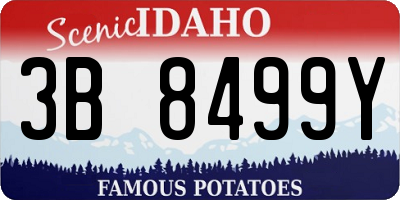 ID license plate 3B8499Y