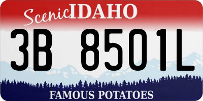 ID license plate 3B8501L