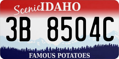 ID license plate 3B8504C