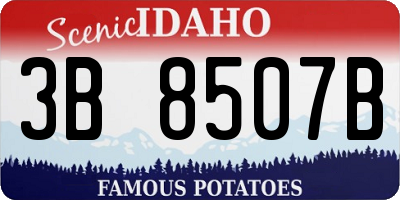 ID license plate 3B8507B