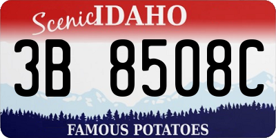 ID license plate 3B8508C