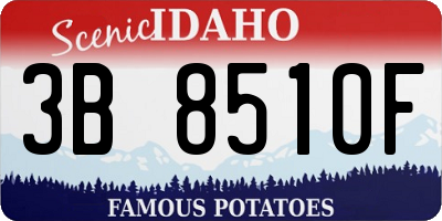 ID license plate 3B8510F