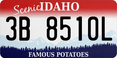 ID license plate 3B8510L