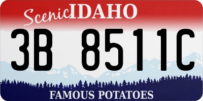 ID license plate 3B8511C