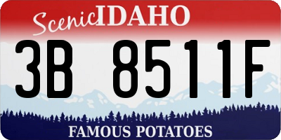 ID license plate 3B8511F