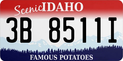 ID license plate 3B8511I
