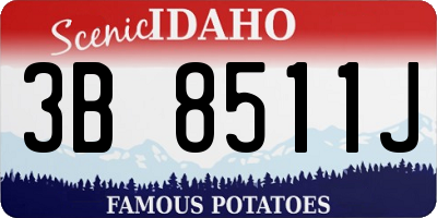 ID license plate 3B8511J