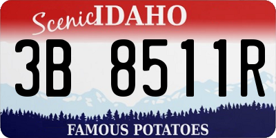 ID license plate 3B8511R