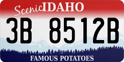 ID license plate 3B8512B