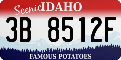 ID license plate 3B8512F