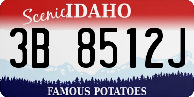 ID license plate 3B8512J