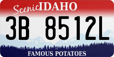 ID license plate 3B8512L