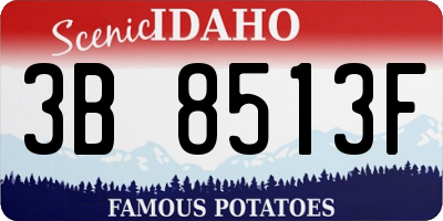 ID license plate 3B8513F