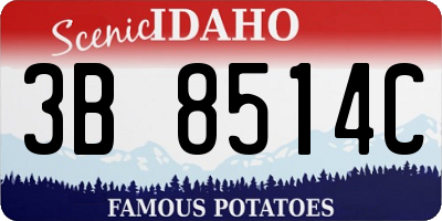ID license plate 3B8514C