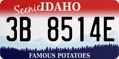 ID license plate 3B8514E