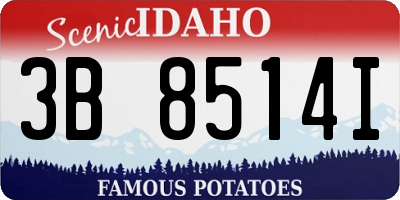 ID license plate 3B8514I