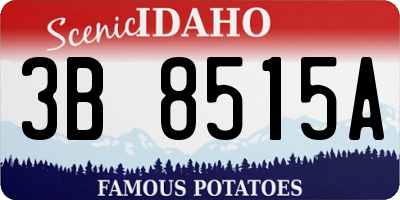 ID license plate 3B8515A