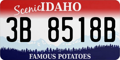 ID license plate 3B8518B