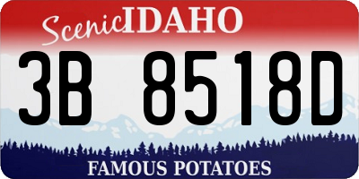 ID license plate 3B8518D