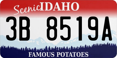 ID license plate 3B8519A