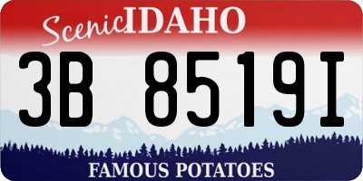 ID license plate 3B8519I